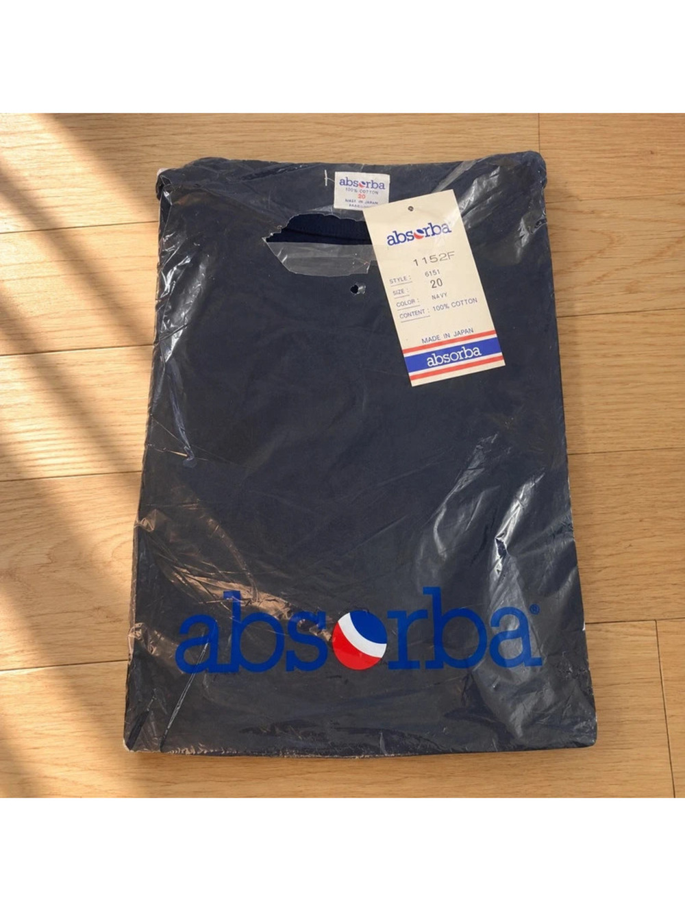 Vintage Absorba Made in Japan Navy 100% Cotton T-Shirt Size 20 NWT Deadstock